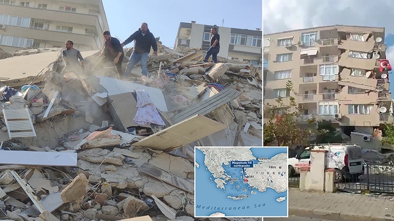 Iranpress: قتلى وجرحى في زلزال بقوة  6.6 درجة يضرب إزمير في تركيا