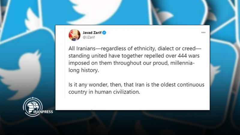 Iranpress: ظريف: الإيرانيون صدوا معًا أكثر من 444 حربًا مفروضة عليهم