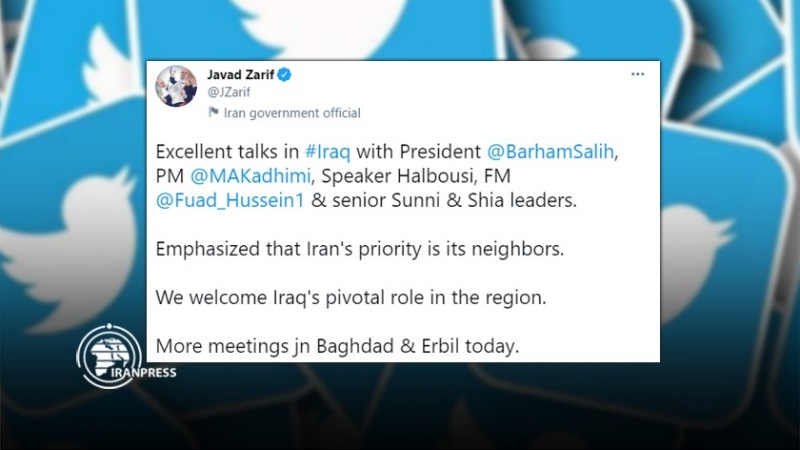 Iranpress: ظريف يرحب بدور العراق في المنطقة