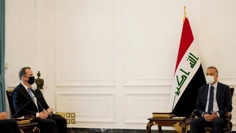 Iranpress: مصطفى الكاظمي يبحث مع وفد أمريكي خروج القوات من العراق