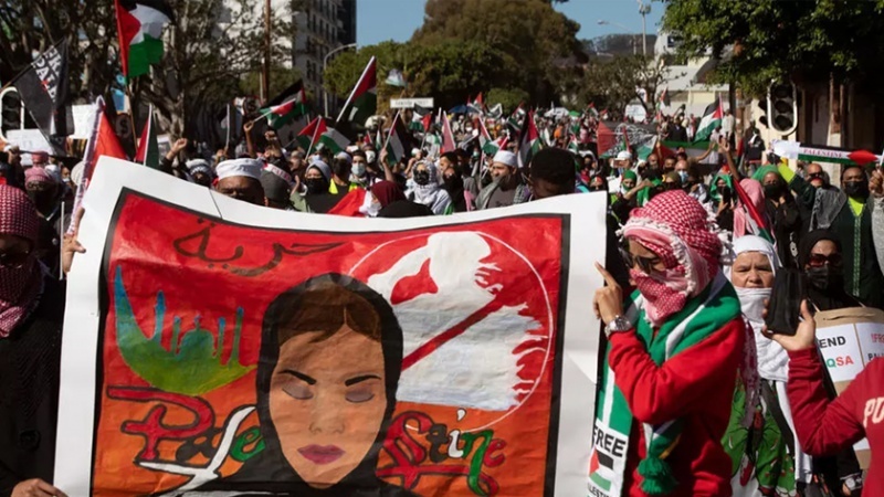 Iranpress: مظاهرات في جنوب إفريقيا احتجاجا على العدوان الإسرائيلي على غزة