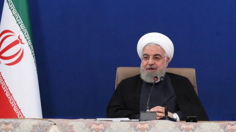 Iranpress: روحاني: الشعب الإيراني انتصر في ساحة مكافحة الأعداء