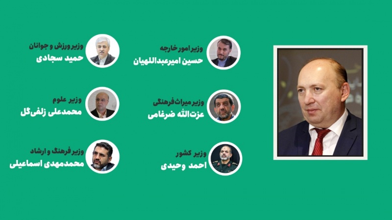 تبریک رئیس موسسه فرهنگی اکو به 6 وزیر دولت سیزدهم