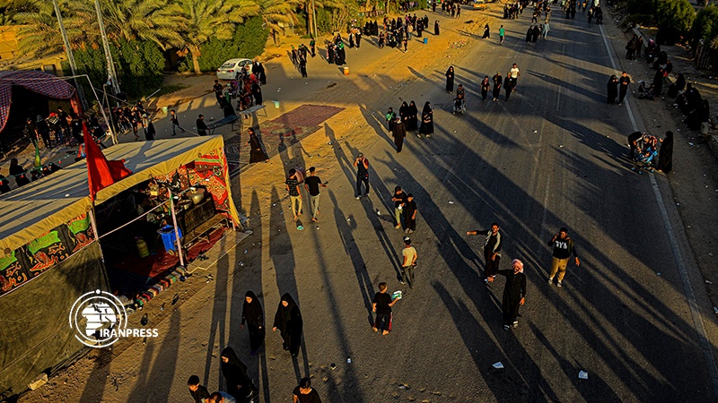 Iranpress: مشاهد من المسيرات الأربعينية على طريق النجف إلى كربلاء المقدسة