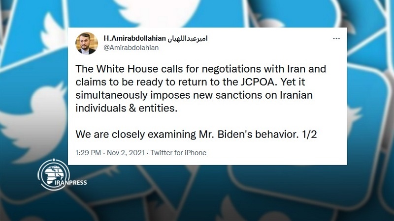 Iranpress: أميرعبداللهيان : الغرض من التفاوض ليس مجرد كلام بل اتفاق ملموس