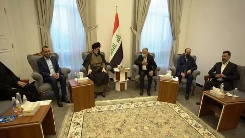 دیدار رهبران بیت شیعی عراق با حضور «مقتدی صدر» در منزل هادی العامری