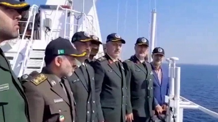 رزمایش دریایی پاکستان با حضور نمایندگان ایران