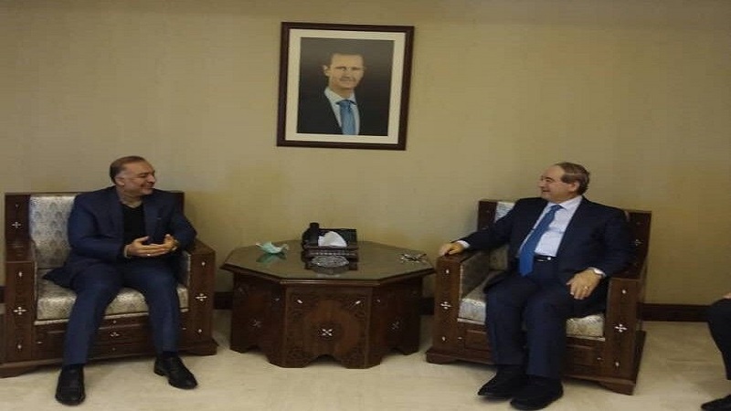 دیدار و رایزنی وزیر امور خارجه سوریه با سفیر ایران در دمشق 