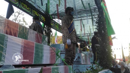 تشییع پیکر 150 شهید گمنام دوران دفاع مقدس در تهران