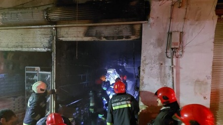 بازار کفاشان تهران آتش گرفت