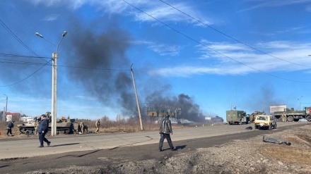  گلوله باران مناطق دونباس؛ انفجار انبار بزرگ نفت در لوهانسک