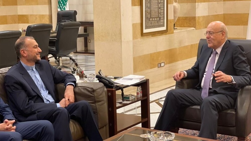 Iranpress: أمير عبداللهيان يلتقي برئيس الوزراء اللبناني
