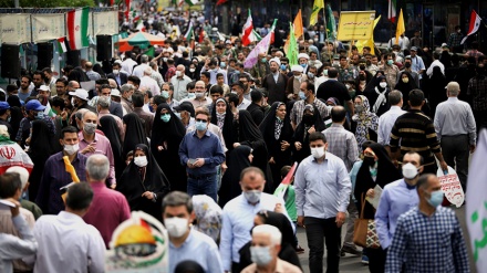 حضور پررنگ مردم تهران و مقامات کشورمان در راهپیمایی روز جهانی قدس