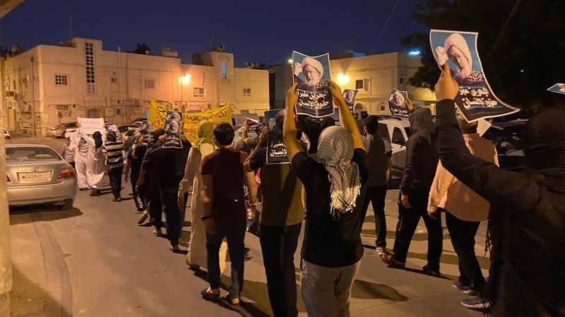 Iranpress: مظاهرات في البحرين دعما للشعب الفلسطيني