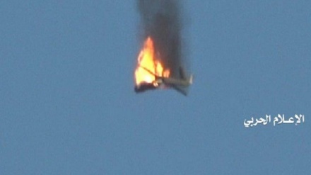 سرنگون شدن یک پهپاد سعودی در آسمان صنعاء