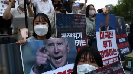 اعتراض به سفر «جو بایدن» در کره جنوبی