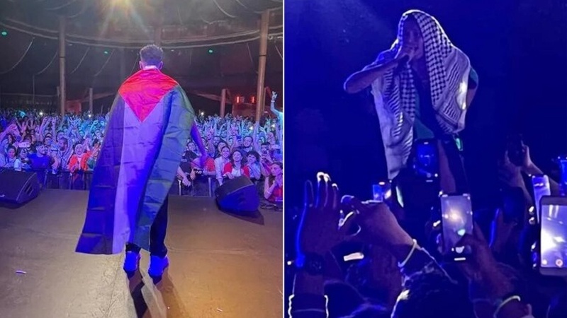 Iranpress: مغني الراب المصري يرفع علم فلسطين في قلب باريس