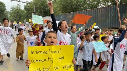 تظاهرات پناهجویان افغان در پایتخت پاکستان