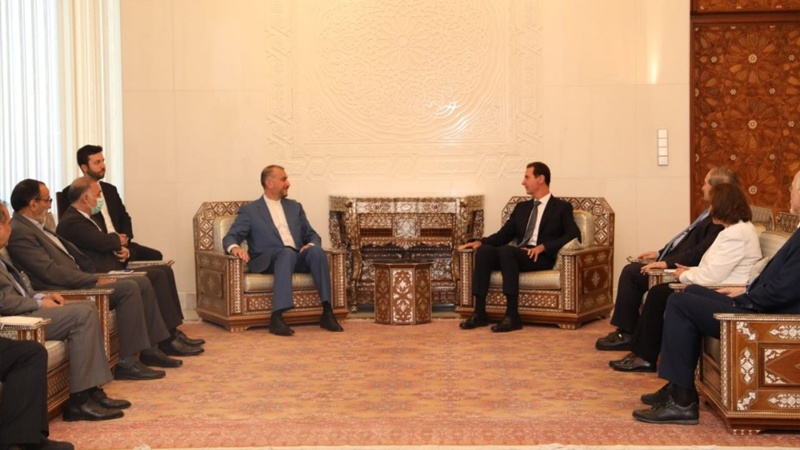 Iranpress: امير عبداللهيان يلتقي بالرئيس الأسد في دمشق