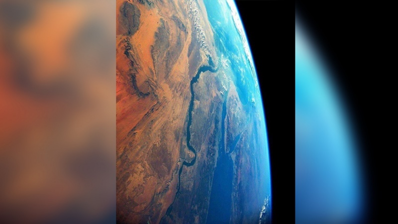 Iranpress: صورة لـ نهر النيل من محطة الفضاء الدولية