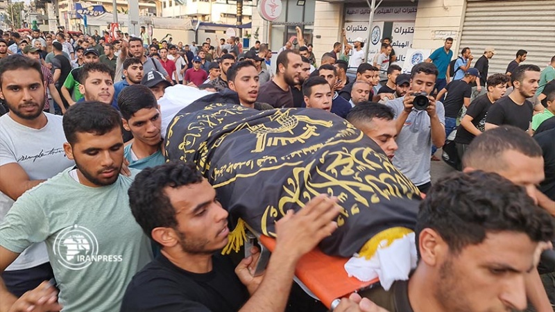 Iranpress: صور جنازة شهداء فلسطينيين في غزة