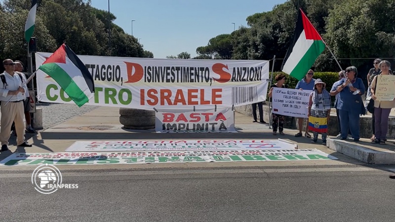 Iranpress: إيطاليا .. وقفة تضامنية دعما لفلسطين