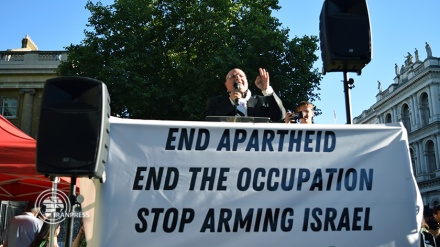  تجمع مقابل دفتر نخست‌وزیر بریتانیا در حمایت از غزه 