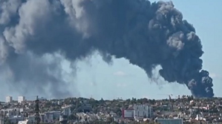 فیلم آتش سوزی مهیب در نزدیکی فرودگاه اورلی فرانسه