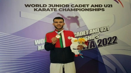 علي رضا حيدري.. بطلًا في بطولة العالم لـ الكاراتيه تحت 21 عامًا بتركيا 