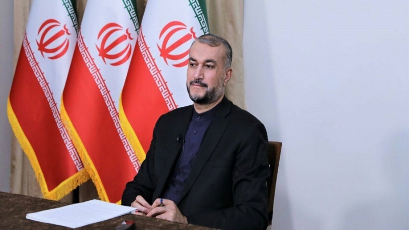 Iranpress: أميرعبد اللهيان يعلّق على التهم الغربية الموجهة لإيران في قضية المسيّرات