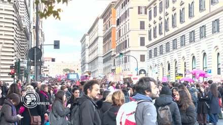  تظاهرات محکومیت خشونت ضد زنان در ایتالیا 