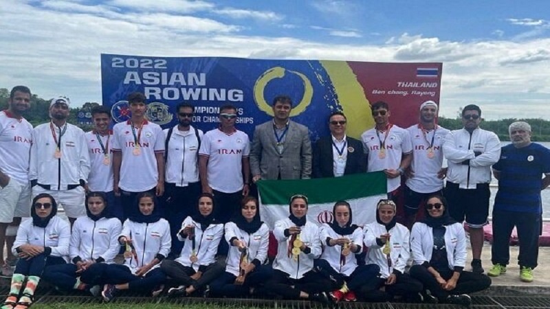 Iranpress: المنتخب الإيراني لـ التجديف يحصد ثماني ميداليات ملونة في بطولة آسيا