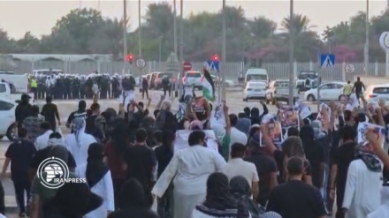 تظاهرات ضد اسرائیلی مردم بحرین در حمایت از فلسطین  