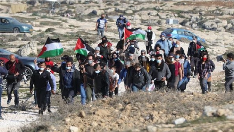 إصابات فلسطينية خلال قمع الاحتلال مسيرة ضد الاستيطان