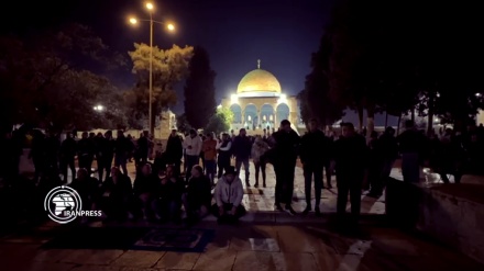 حضور گسترده روزه‌داران فلسطینی در مسجدالاقصی