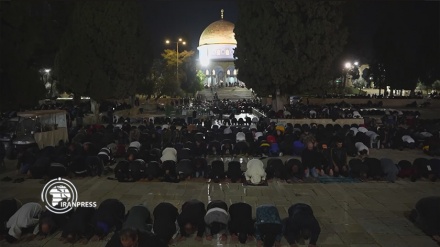 أجواء المسجد الأقصى في أول ليالي شهر رمضان المبارك 
