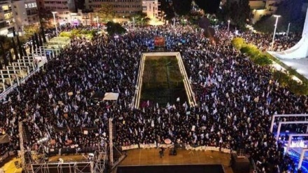 مئات المحتجين يتظاهرون مجدداً ضد نتنياهو