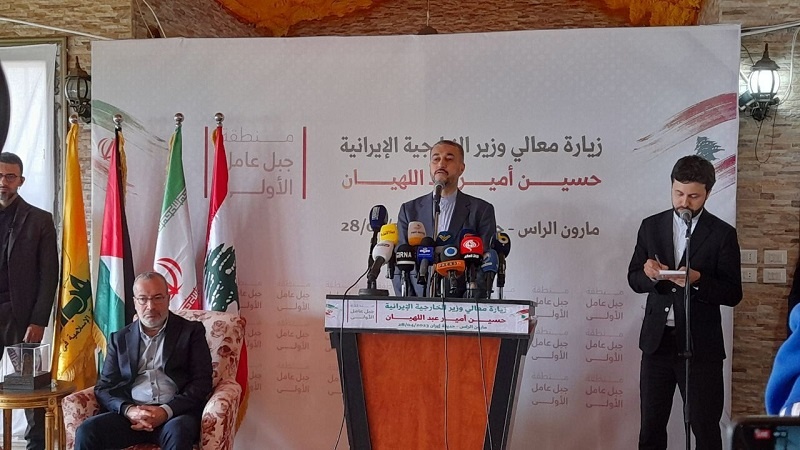 أمير عبد اللهيان يجدد دعم إيران للمقاومة في لبنان في مواجهة الکیان الصهيوني