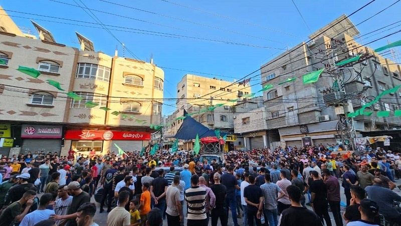 Iranpress: بالفيديو.. حماس تنظم مسيرة جماهيرية في جباليا نصرةً للقدس