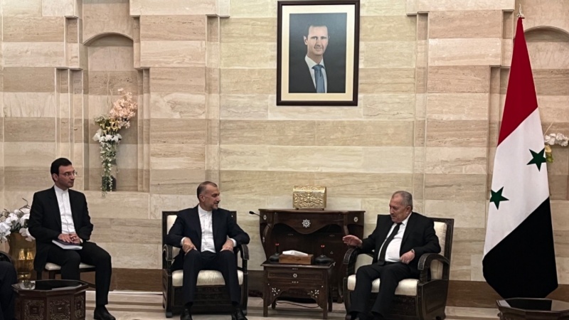 Iranpress: أميرعبداللهيان يلتقي برئيس الوزراء السوري