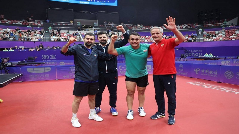 Iranpress: كرة الطاولة الإيرانية تحسم برونزية الألعاب الآسيوية بعد 65 عامًا 