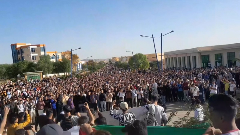 Iranpress: شاهد .. طلاب جزائريون يتظاهرون دعما لغزة + فيديو