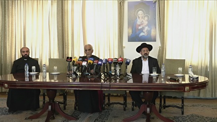 مؤتمر صحفي في طهران بمشاركة رؤساء الديانات في إيران تنديدًا بالجرائم الإسرائيلية