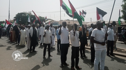 مظاهرة حاشدة في نيجيريا دعما للفلسطينيين بغزة