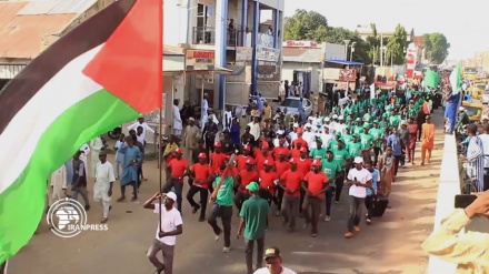 سكان مدينة كانو النيجيرية يتظاهرون دعمًا لـ غزة