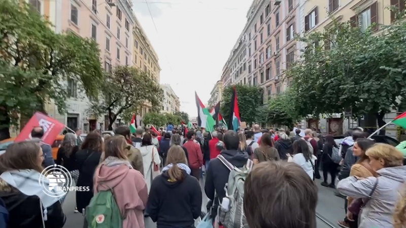 Iranpress: غضب الإيطاليين من إبادة سكان غزة على يد الصهاينة