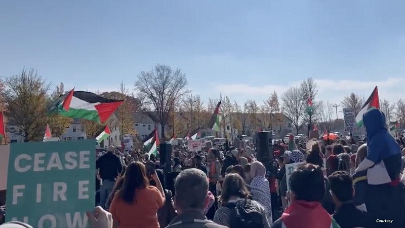 ایران برس: مظاهرة أمام منزل جو بايدن للمطالبة بوقف إطلاق النار في غزة 