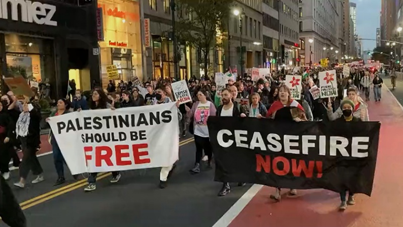 ایران برس: مظاهرة في نيويورك دعمًا لغزة 