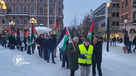 مظاهرة منددة بالحرب على غزة في السويد + فيديو 
