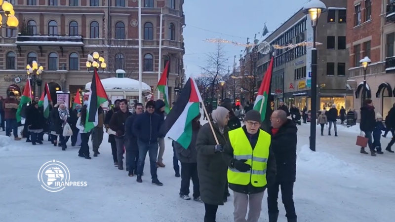 Iranpress: مظاهرة منددة بالحرب على غزة في السويد + فيديو 